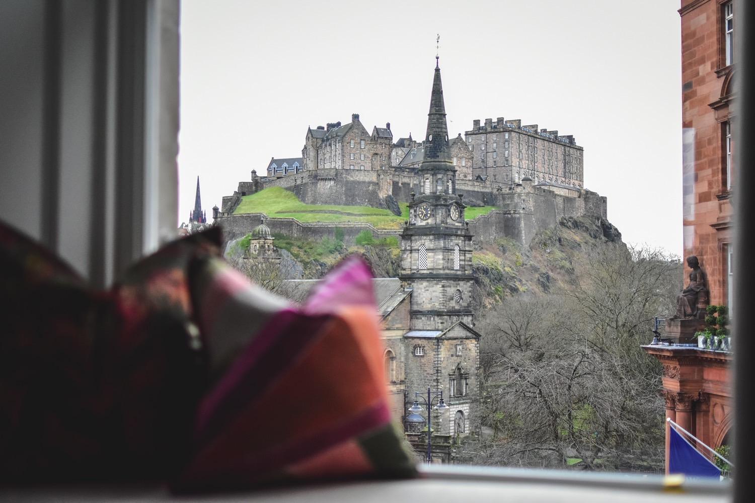 Castle View Room in Edinburgh luxury boutique hotel near castle